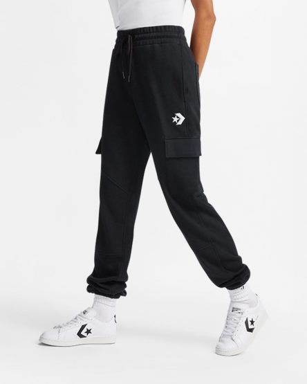 Pantaloni Jogger Dama Converse Clasici Fit Cargo Negrii | RO SWEVC725